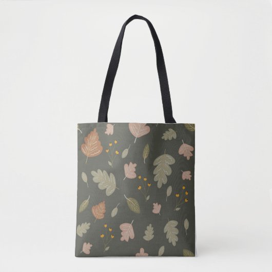 Najaarsseizoen met bladeren en Planten Tote Bag (Voorkant)