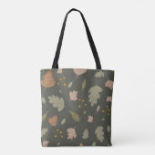 Najaarsseizoen met bladeren en Planten Tote Bag (Achterkant)