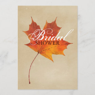 NajaarsSinaasappel Herfst in Love Leaves vrijgezel Kaart