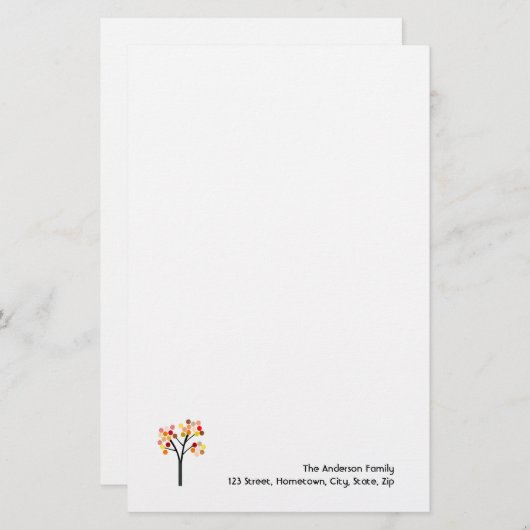 Najaarsstructuur Briefpapier (Voorkant / Achterkant)