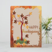 Najaarsstructuur Feestdagenkaart (Staand voorkant)