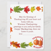 Najaarsstructuur Feestdagenkaart (Achterkant)