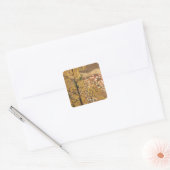 Najaarsstructuur Vierkante Sticker (Envelop)