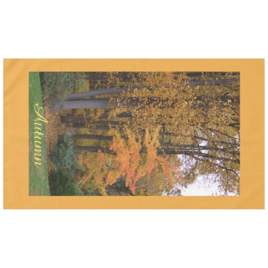 Najaarstabel van fall Leaves Tafelkleed (Voorkant (Horizontaal))