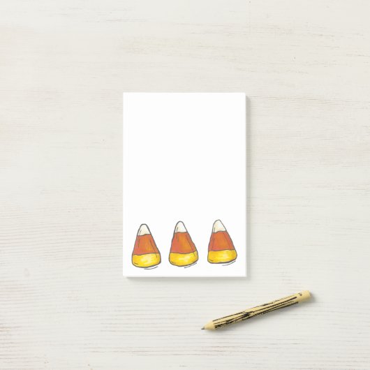 NajaarsThanksgiving Halloween Candy Corn Herfst Post-it® Notes (Op bureau)