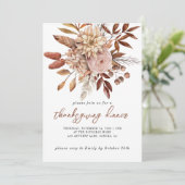 NajaarsThanksgiving Terracotta Bisque Floral Kaart (Staand voorkant)