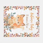 Najaarsthema baby leuke baby fox herfst op maat fleece deken (Voorkant (Horizontaal))