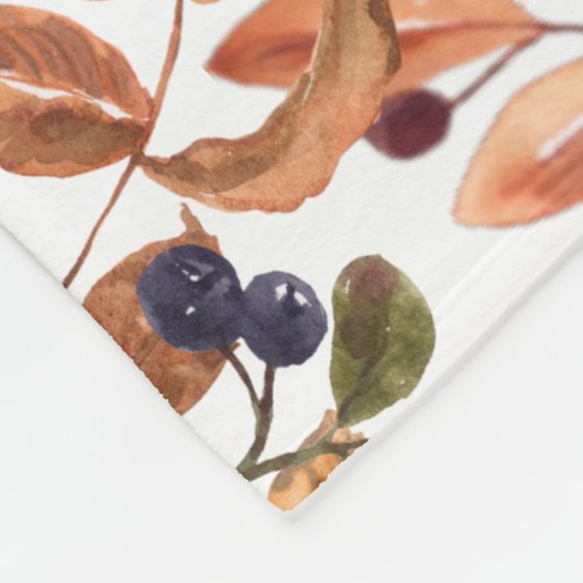 Najaarsthema baby leuke baby fox herfst op maat fleece deken (Hoek)