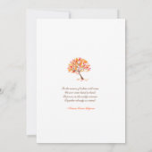 Najaarsthema - Flat Wedding Invitation Kaart (Achterkant)