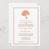 Najaarsthema - Flat Wedding Invitation Kaart (Voorkant / Achterkant)