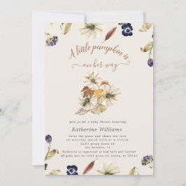 najaarstonen pompoen baby shower uitnodiging