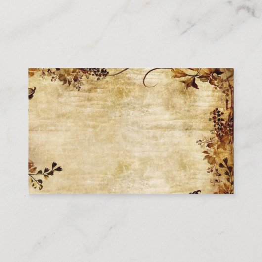 Najaarstop op Tan Rustic Card Stock op Visitekaartje (Achterkant)