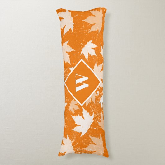 Najaarstop van het Patroonmonogram van het fallonf Lichaamskussen (Voorkant Verticaal)