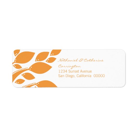 Najaarstremmingslabel, Oranje Etiket (Voorkant)