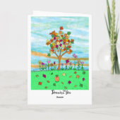  najaarstructuur | Fall Leaves Kaart (Achterkant)