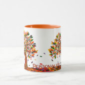  najaarstructuur Herfst-kunstwerk voor warme kleur Mok (Midden)