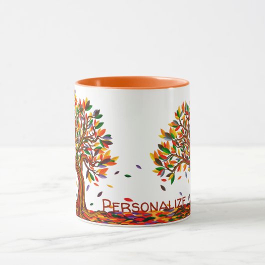  najaarstructuur Herfst-kunstwerk voor warme kleur Mok (Midden)