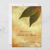 Najaarsuitnodiging 2 van de bruiloft kaart (Voorkant)