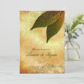 Najaarsuitnodiging 2 van de bruiloft kaart (Staand voorkant)