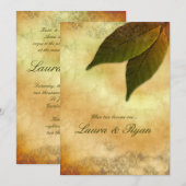 Najaarsuitnodiging 2 van de bruiloft kaart (Voorkant / Achterkant)