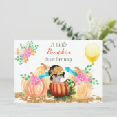 Najaarsuitnodiging Baby shower Kaart (Staand voorkant)