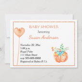 Najaarsuitnodiging Baby shower Kaart (Achterkant)