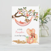 Najaarsuitnodiging Baby shower Kaart (Staand voorkant)