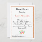 Najaarsuitnodiging Baby shower Kaart (Achterkant)