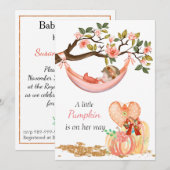 Najaarsuitnodiging Baby shower Kaart (Voorkant / Achterkant)