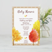 Najaarsuitnodiging Baby shower Kaart (Staand voorkant)