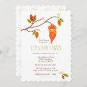 Najaarsuitnodiging Baby shower  | Neutraal Kaart (Voorkant / Achterkant)