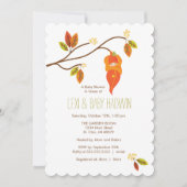 Najaarsuitnodiging Baby shower  | Neutraal Kaart (Voorkant)