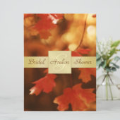 Najaarsuitnodiging Herfst Leaf Vrijgezellenfeest M Kaart (Staand voorkant)