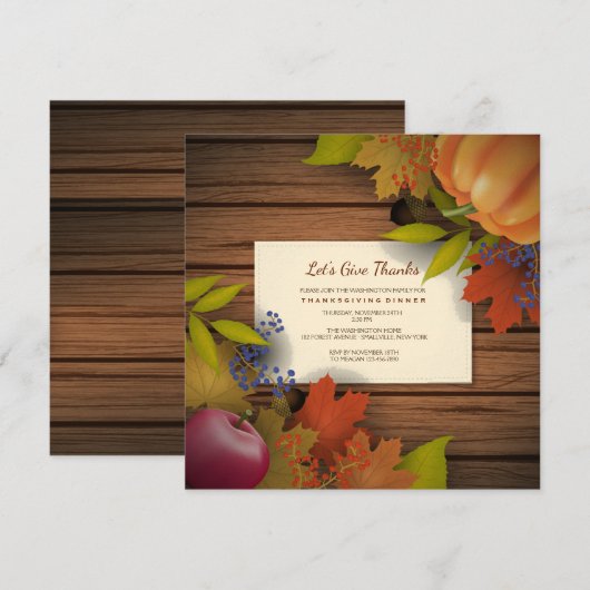 Najaarsuitnodiging Kaart (Voorkant / Achterkant)