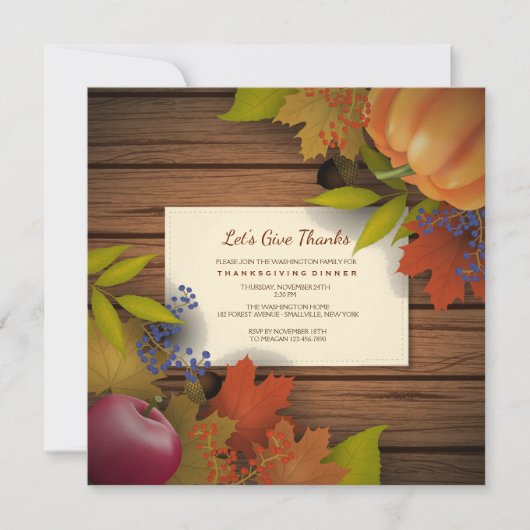 Najaarsuitnodiging Kaart (Voorkant)