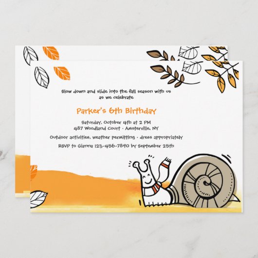 Najaarsuitnodiging Kaart (Voorkant / Achterkant)