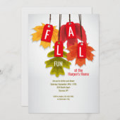 Najaarsuitnodiging Labels Kaart (Voorkant / Achterkant)