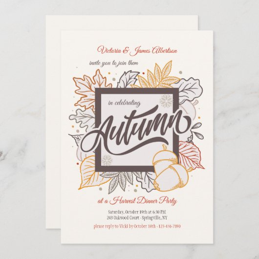 Najaarsuitnodiging Lijst Kaart (Voorkant / Achterkant)