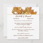 Najaarsuitnodiging om het huwelijk te verlaten kaart (Achterkant)