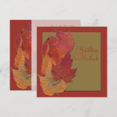 Najaarsuitnodiging om het huwelijk te verlaten kaart (Voorkant / Achterkant)