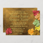 Najaarsuitnodiging om het huwelijk te verlaten kaart (Voorkant / Achterkant)