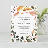 Najaarsuitnodiging om het huwelijk te verlaten kaart (Staand voorkant)