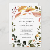 Najaarsuitnodiging om het huwelijk te verlaten kaart (Voorkant / Achterkant)