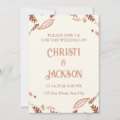 Najaarsuitnodiging om het huwelijk te verlaten kaart (Voorkant)