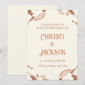 Najaarsuitnodiging om het huwelijk te verlaten kaart (Voorkant / Achterkant)