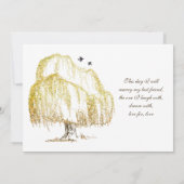 Najaarsuitnodiging over de herfst Willow Tree Wedd Kaart (Achterkant)