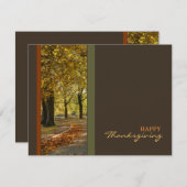 Najaarsuitnodiging Thanksgiving Trees Kaart (Voorkant / Achterkant)