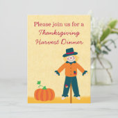 Najaarsuitnodiging tot Thanksgiving Kaart (Staand voorkant)