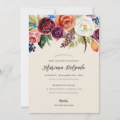 Najaarsuitnodiging van Boho Blooms Baby shower Kaart (Voorkant)