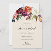 Najaarsuitnodiging van Boho Blooms Baby shower Kaart (Voorkant)